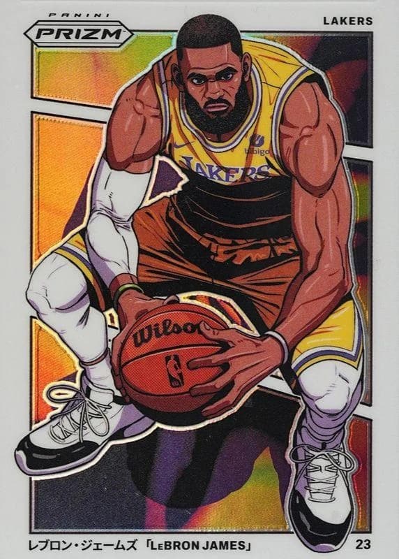 2024-25 Panini Prizm Manga Base LeBron James #12 clean example scan