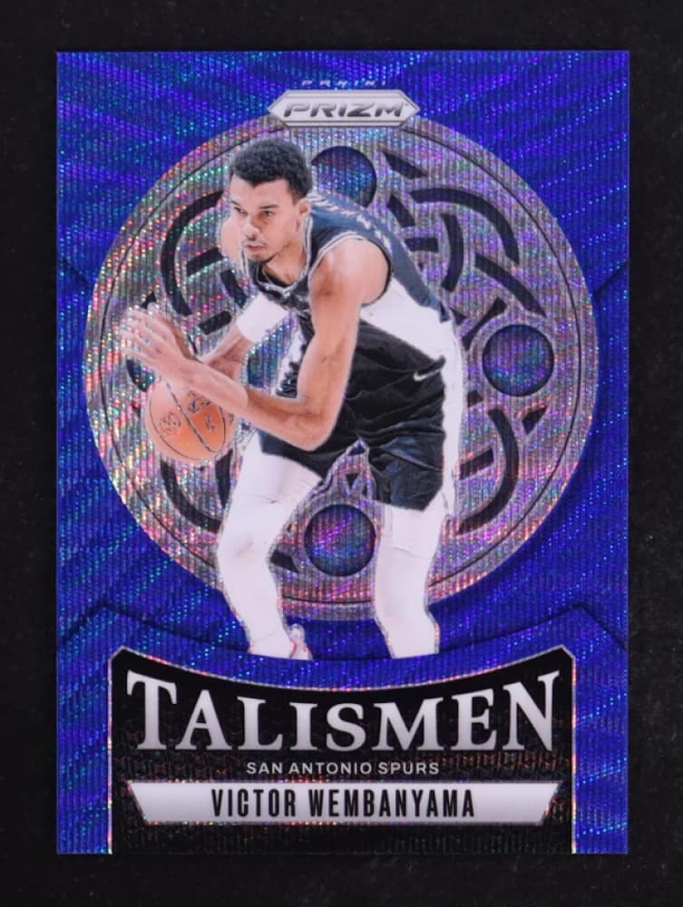 2024-25 Panini Prizm Talismen Blue Wave Victor Wembanyama #10 clean example scan