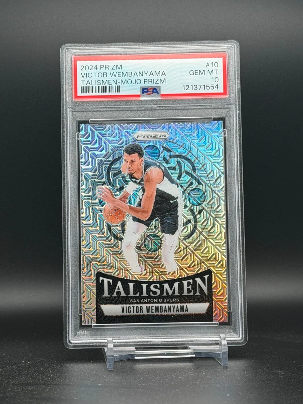 2024-25 Panini Prizm Talismen Mojo Victor Wembanyama #10 clean example scan
