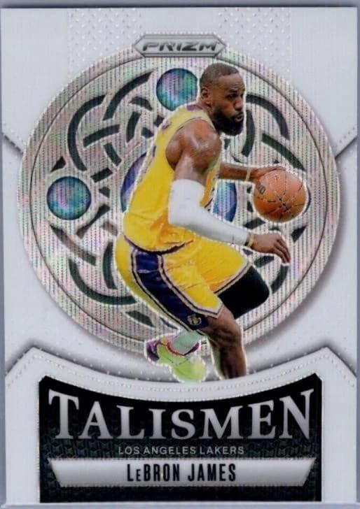 2024-25 Panini Prizm Talismen White Wave LeBron James #5 clean example scan