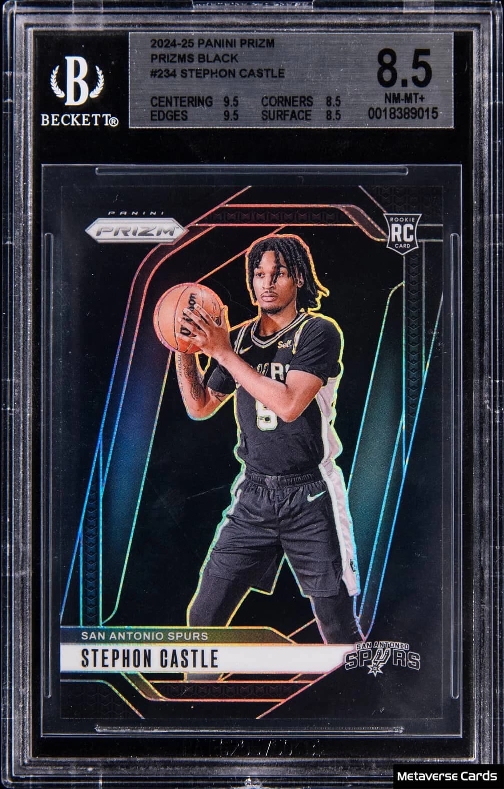 2024-25 Panini Prizm Black 1/1 Stephon Castle #234 example