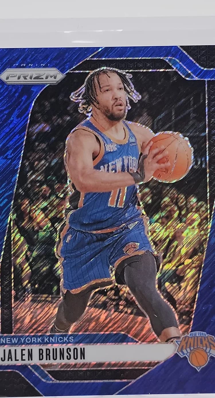 2024-25 Panini Prizm Blue Shimmer /35 Jalen Brunson #217 example