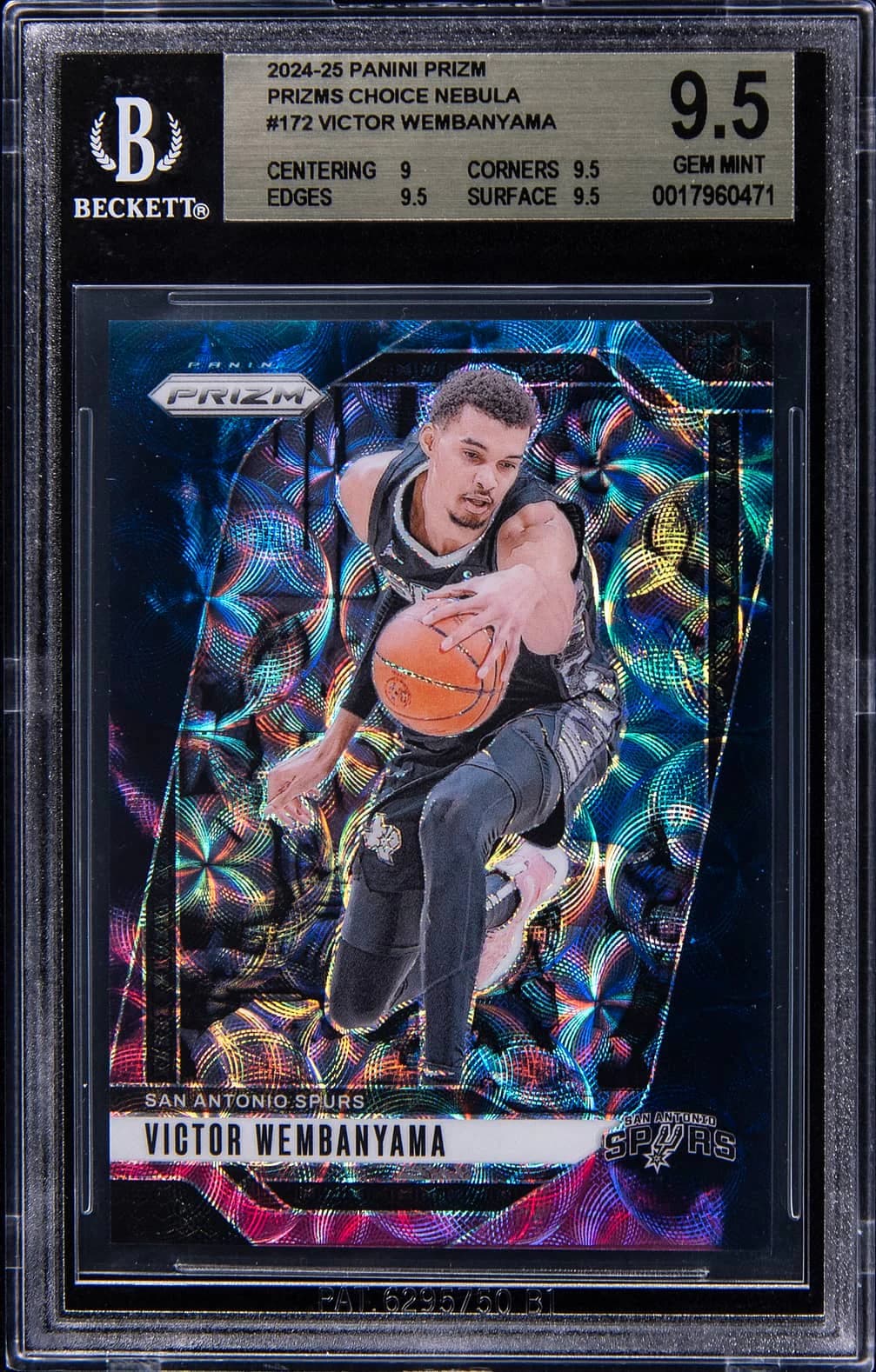 2024-25 Panini Prizm Choice Nebula 1/1 Victor Wembanyama #172 example