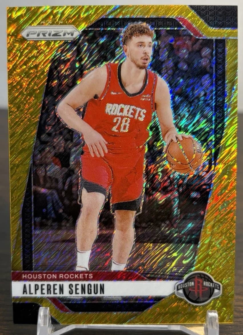2024-25 Panini Prizm Gold Shimmer /10 Alperen Sengun #201 example
