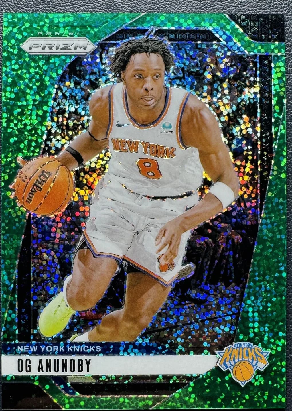 2024-25 Panini Prizm Green Sparkle /8 OG Anunoby #149 example