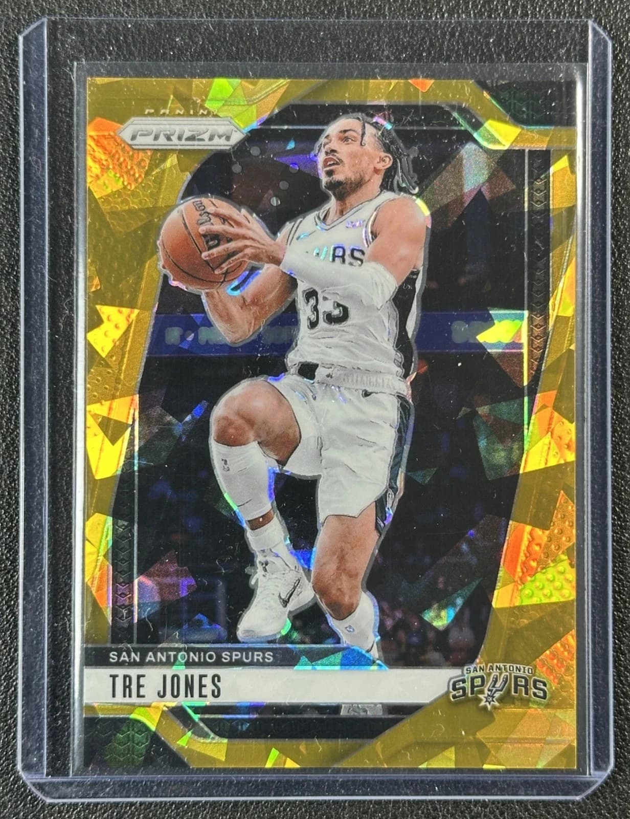 2024-25 Panini Prizm Ice Gold /10 Tre Jones #61 example