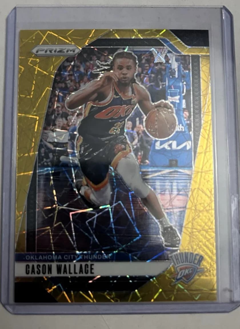 2024-25 Panini Prizm Lazer Gold /10 Cason Wallace #212 example