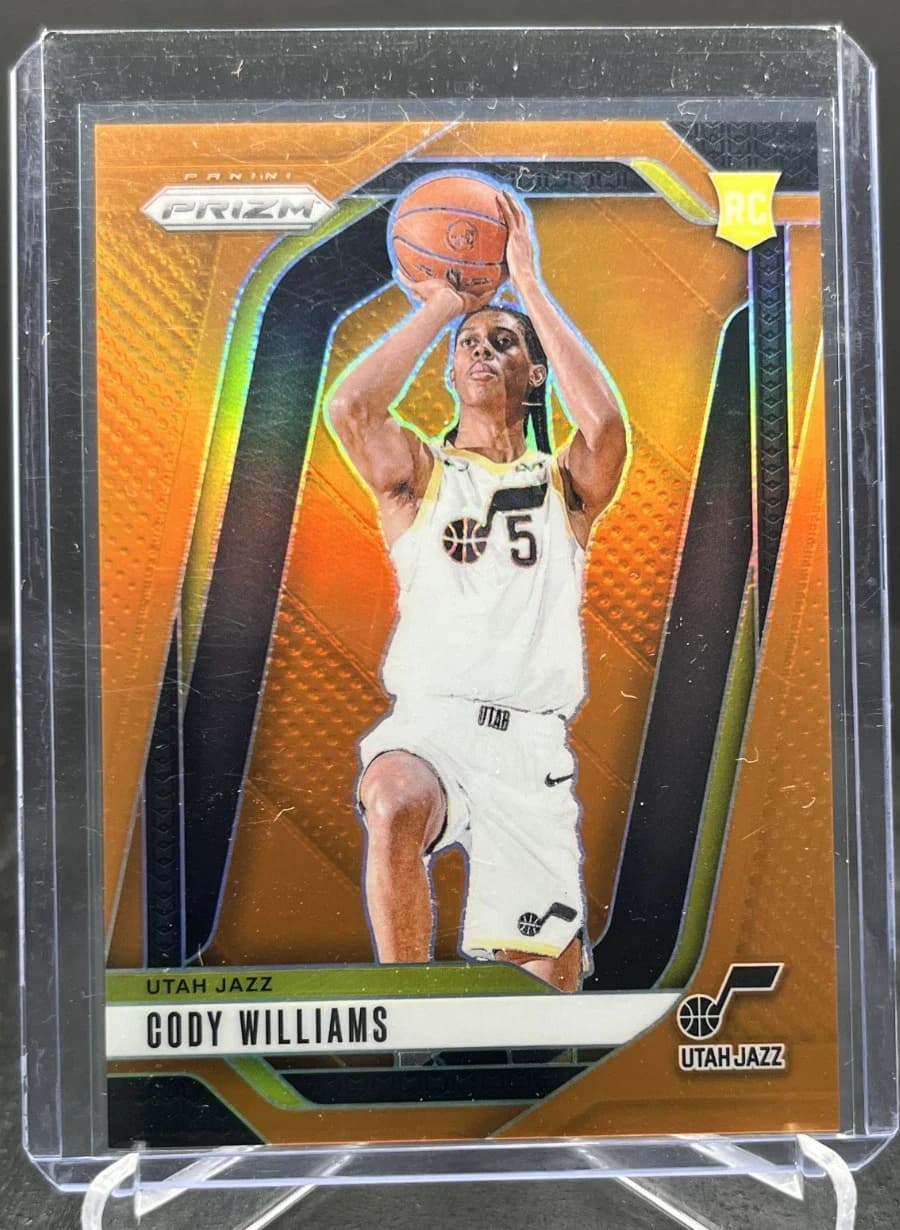 2024-25 Panini Prizm Orange /49 Cody Williams #232 example