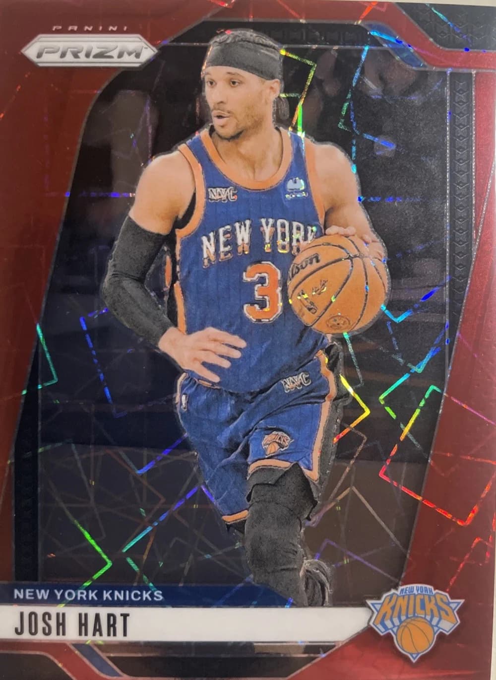 2024-25 Panini Prizm Red Lazer /35 Josh Hart #196 example