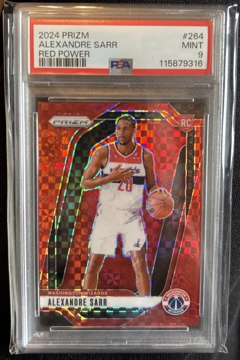 Alexandre Sarr 2024-25 Panini Prizm Red Power /75 #264 example