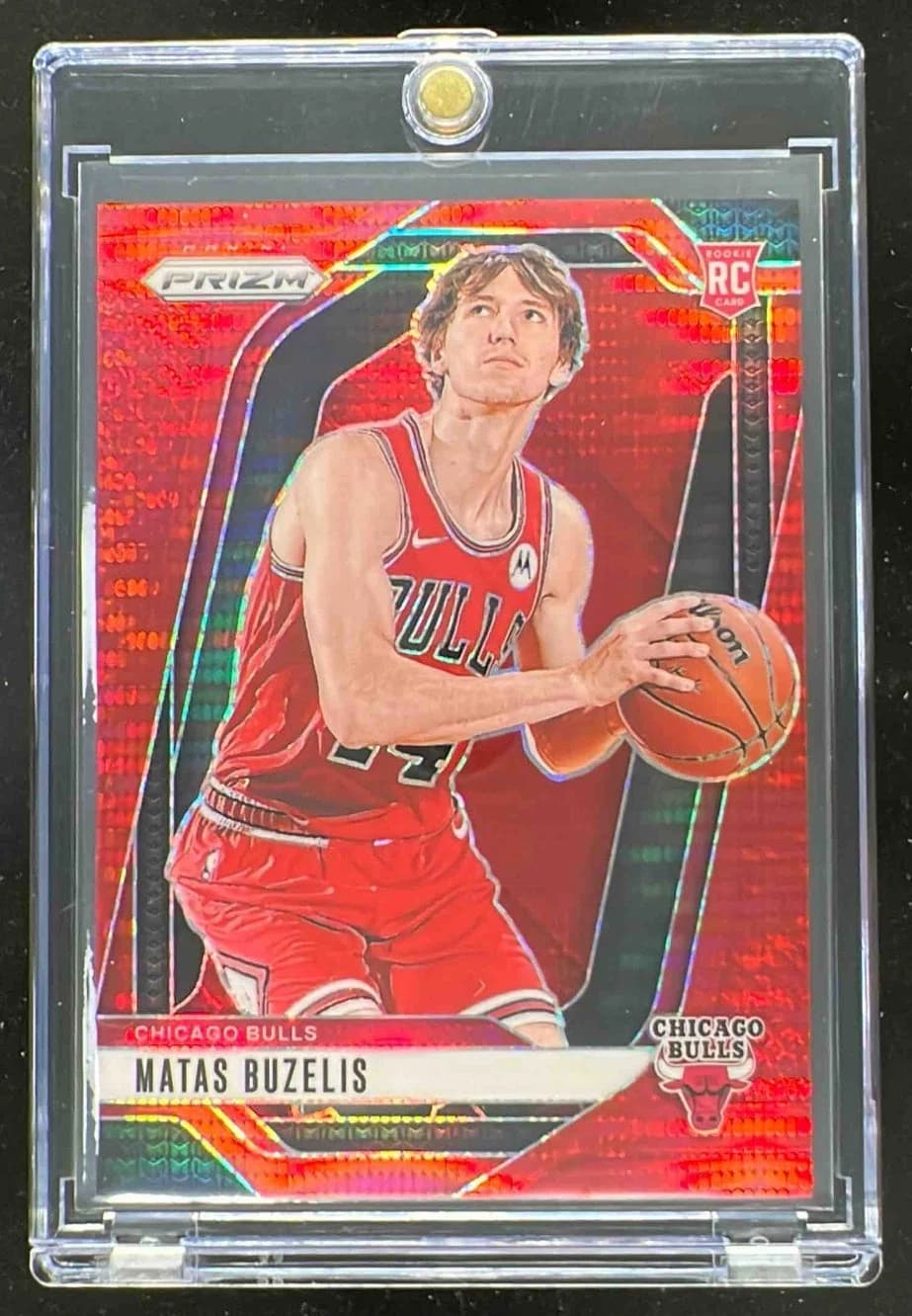 Matas Buzelis 2024-25 Panini Prizm Red Pulsar /75 #252 example