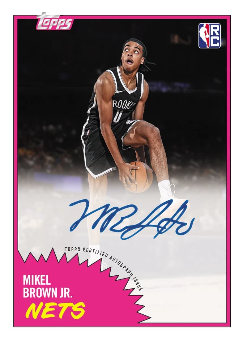 2026-27 Topps Basketball Mikel Brown Jr. — 1981 82 Topps Basketball Rookie Autographs, Base — manufacturer preview