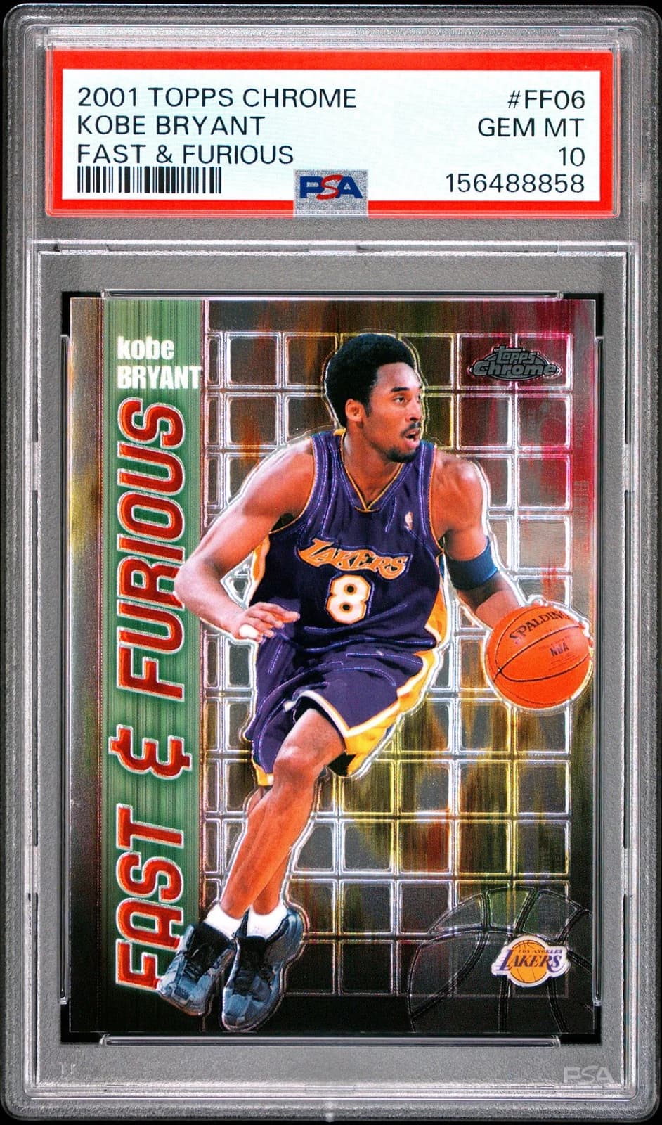 2001-02 Topps Chrome Fast and Furious Base Kobe Bryant #FF06 exact clean example scan
