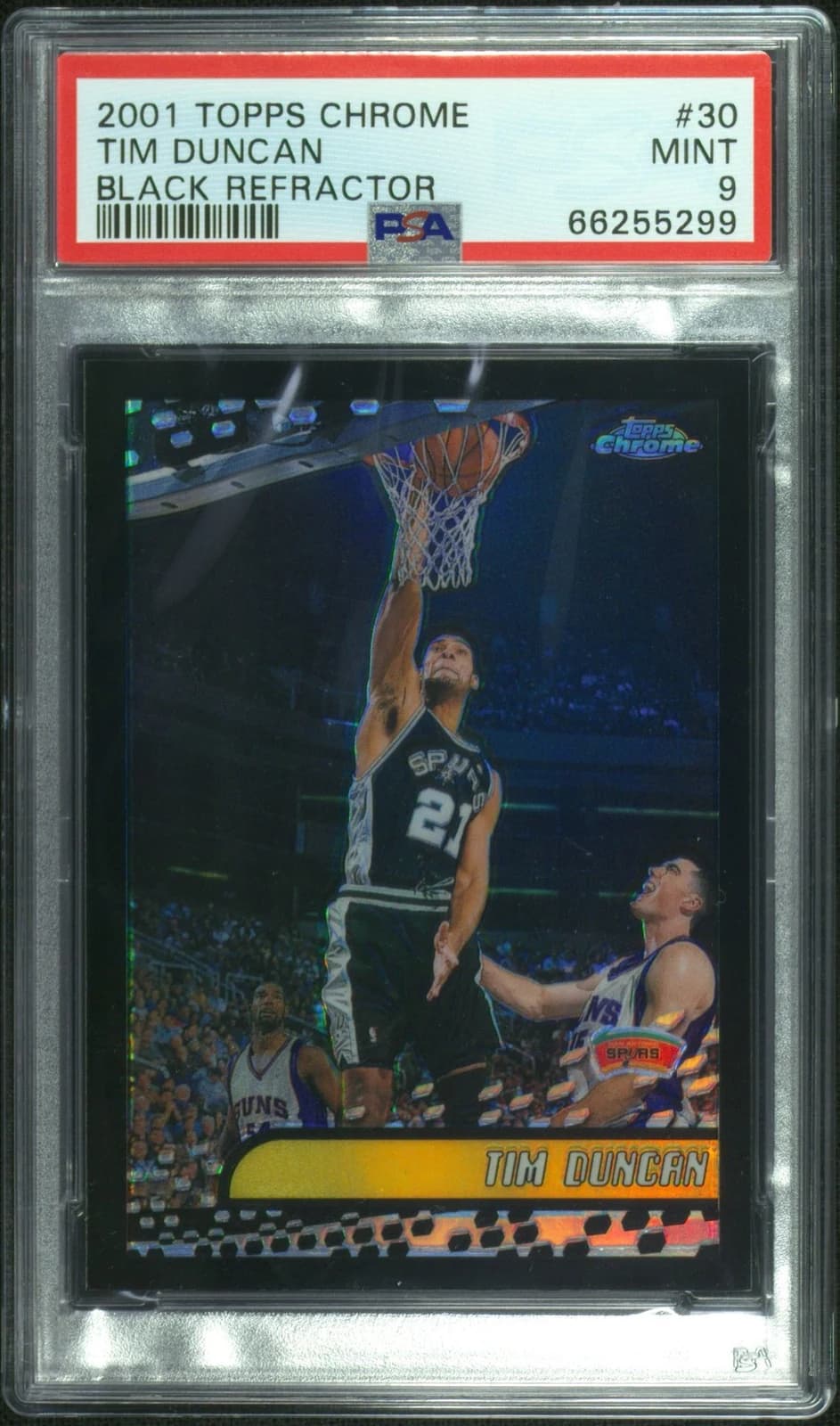 2001-02 Topps Chrome Refractors Black Border /50 exact example