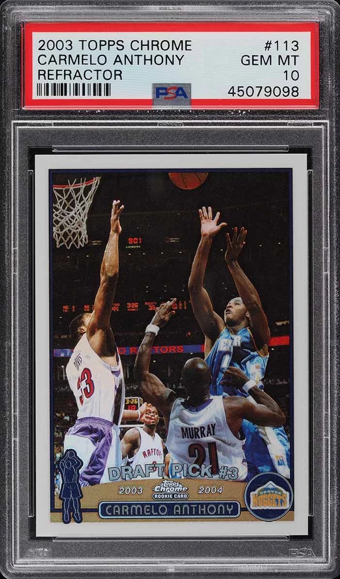 Carmelo Anthony 2003-04 Topps Chrome Refractors #113 example