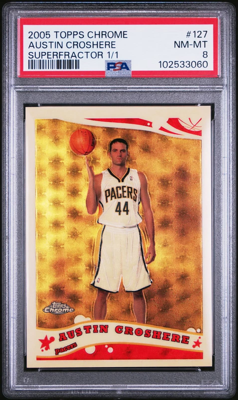 2005-06 Topps Chrome Superfractors 1/1 exact example