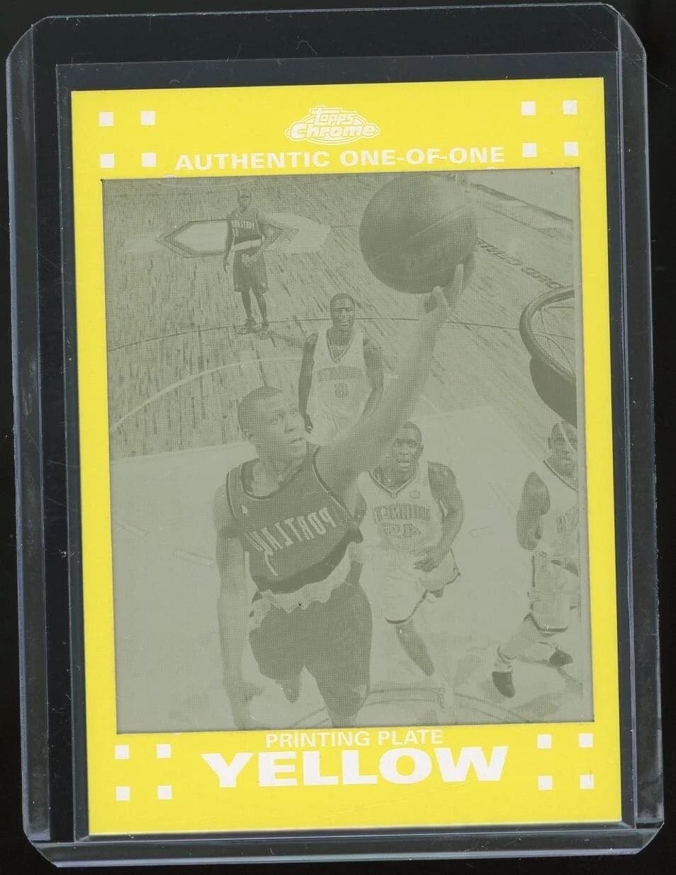 Brandon Roy 2007-08 Topps Chrome Press Plates Yellow 1/1 #107 exact example
