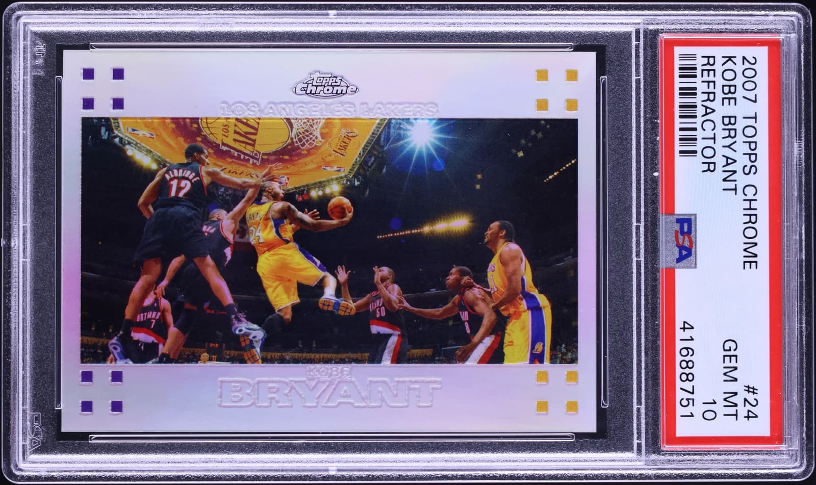 Kobe Bryant 2007-08 Topps Chrome Refractors /999 #24 example