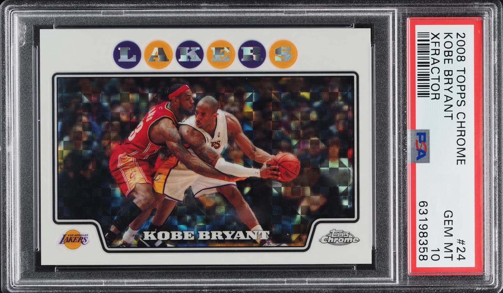 Kobe Bryant 2008-09 Topps Chrome X-Fractors /288 #24 example