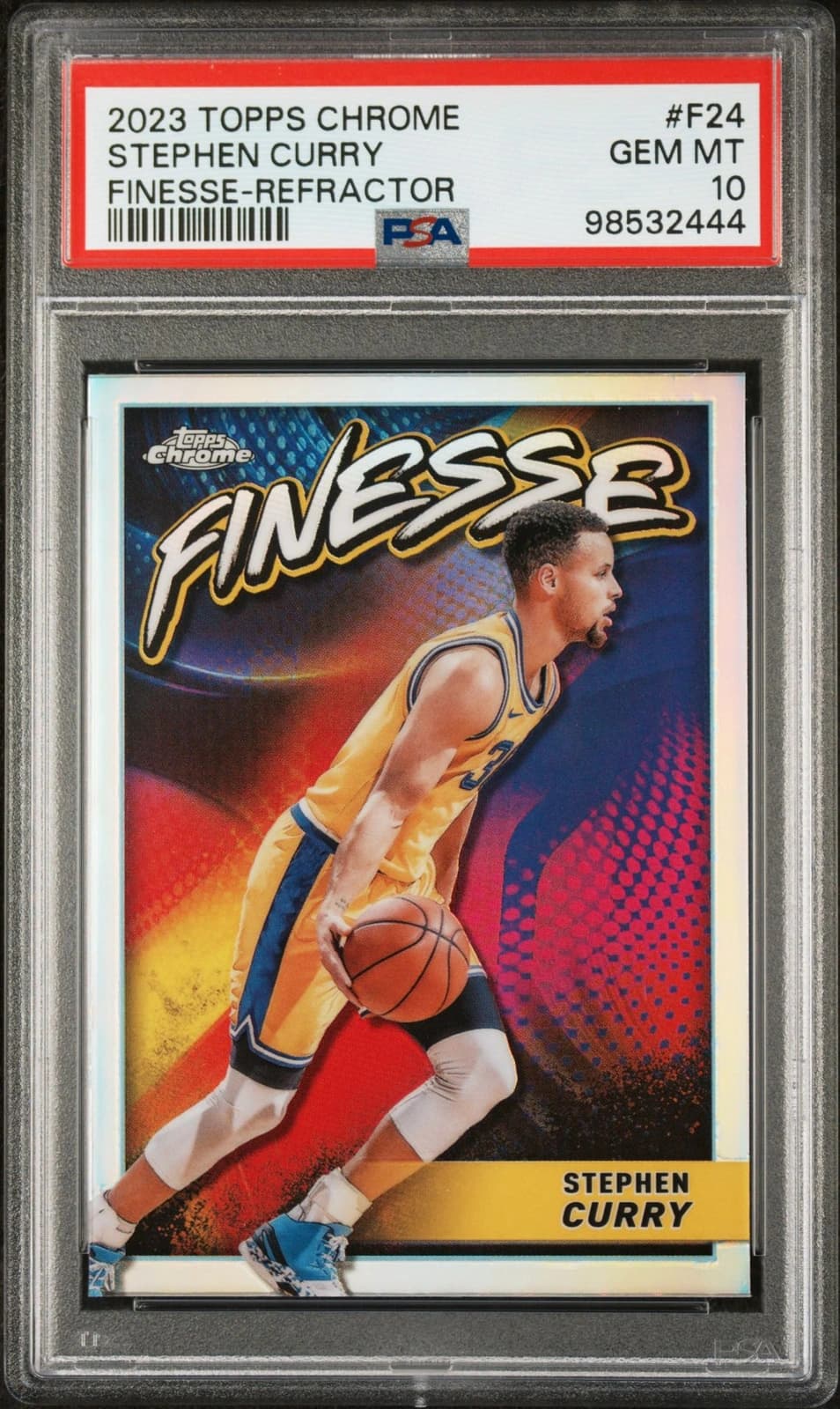2023-24 Topps Chrome Finesse Refractor exact clean official PSA SecureScan