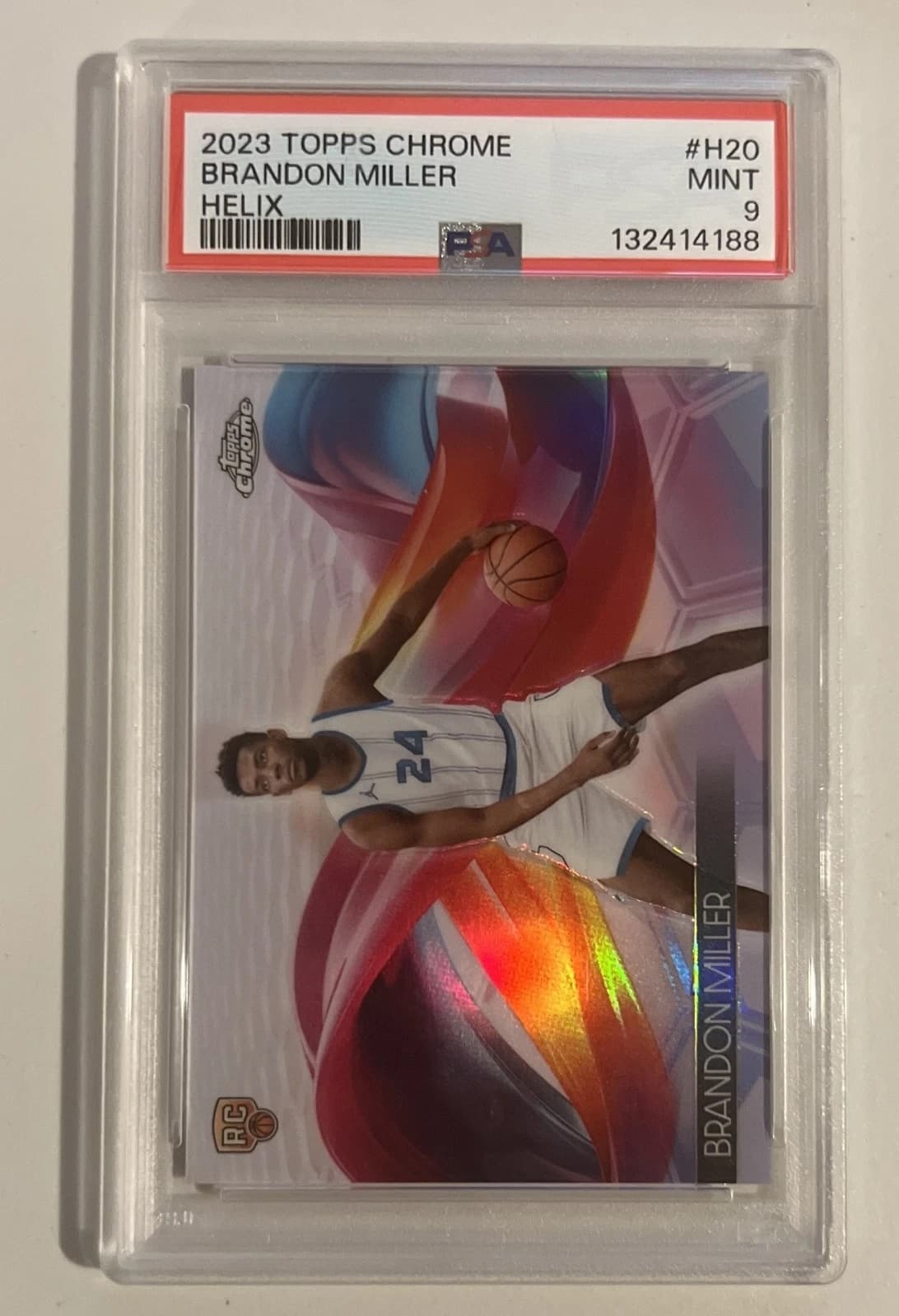 2023-24 Topps Chrome Helix Base Brandon Miller #H-20 exact clean example scan