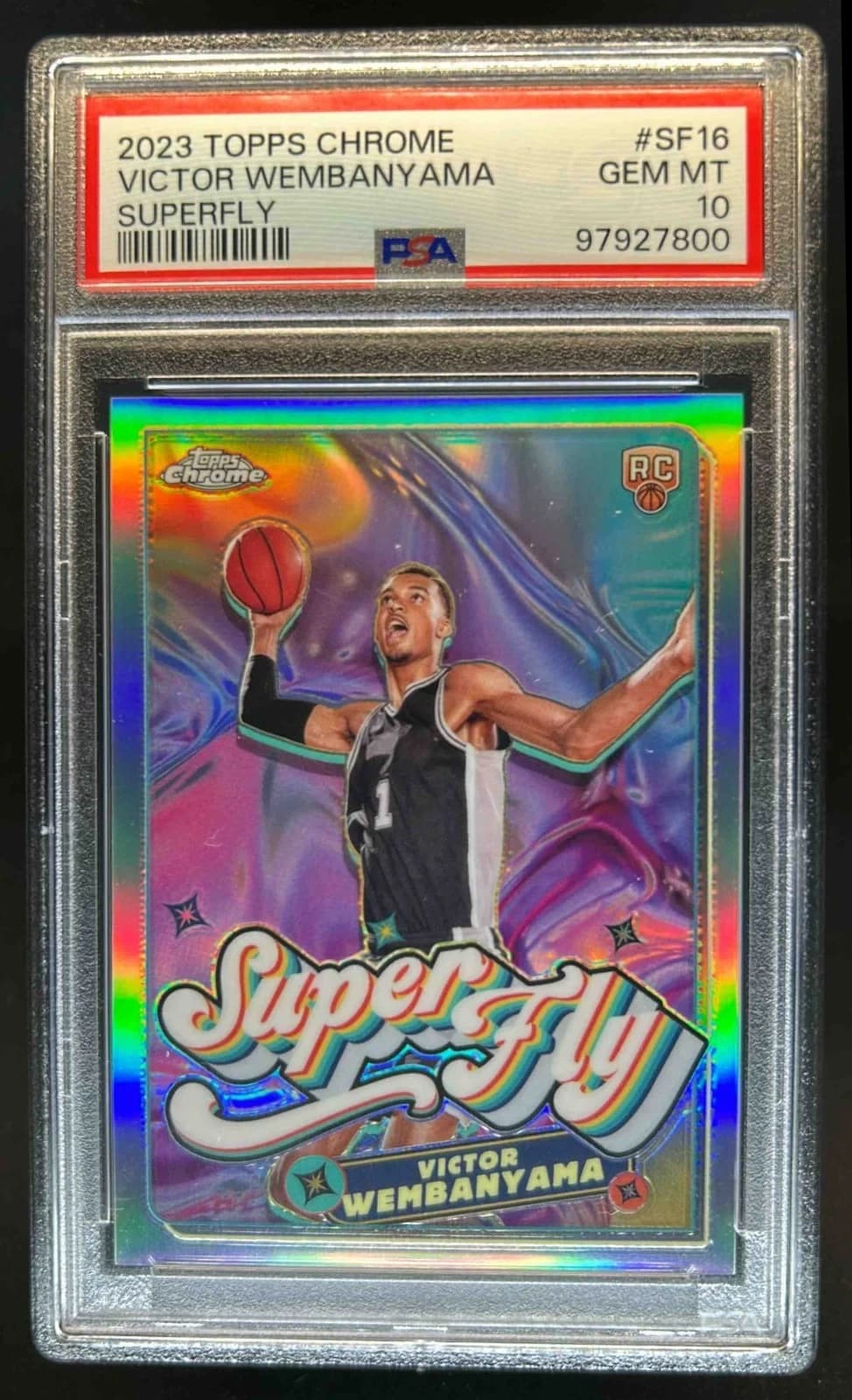 2023-24 Topps Chrome Superfly Base Victor Wembanyama #SF-16 exact clean example scan