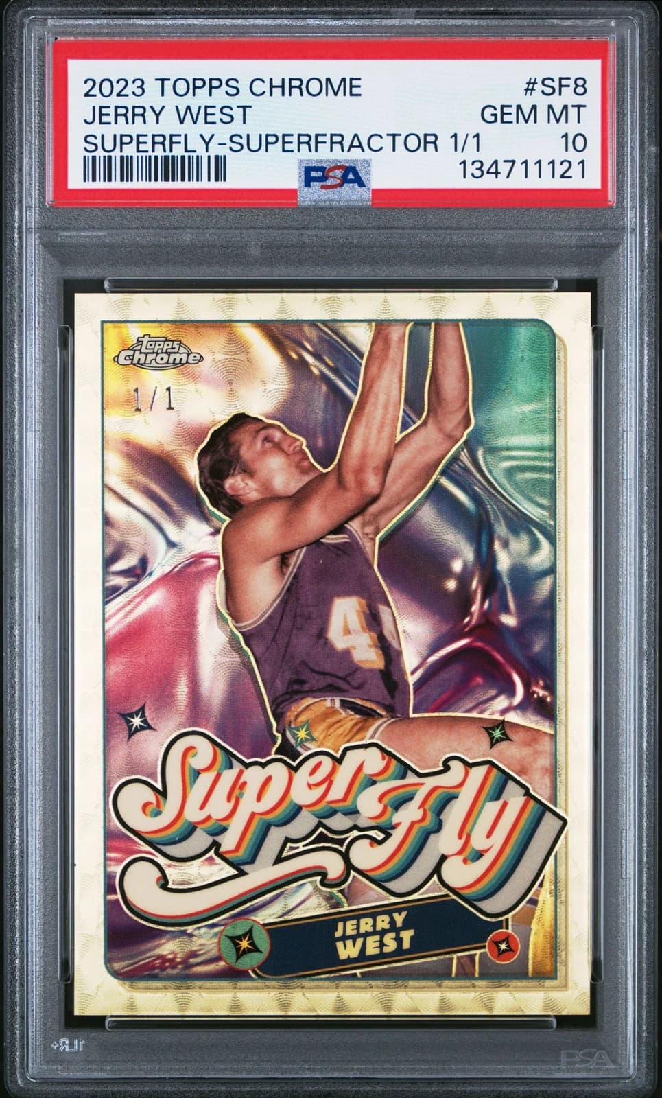 2023-24 Topps Chrome Superfly SuperFractor exact clean front