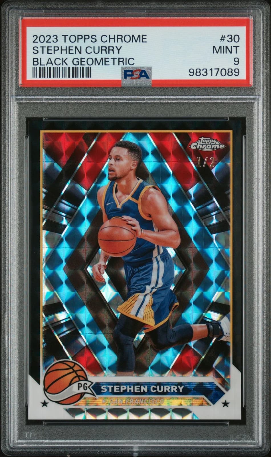 2023-24 Topps Chrome Black Geometric /2 exact example