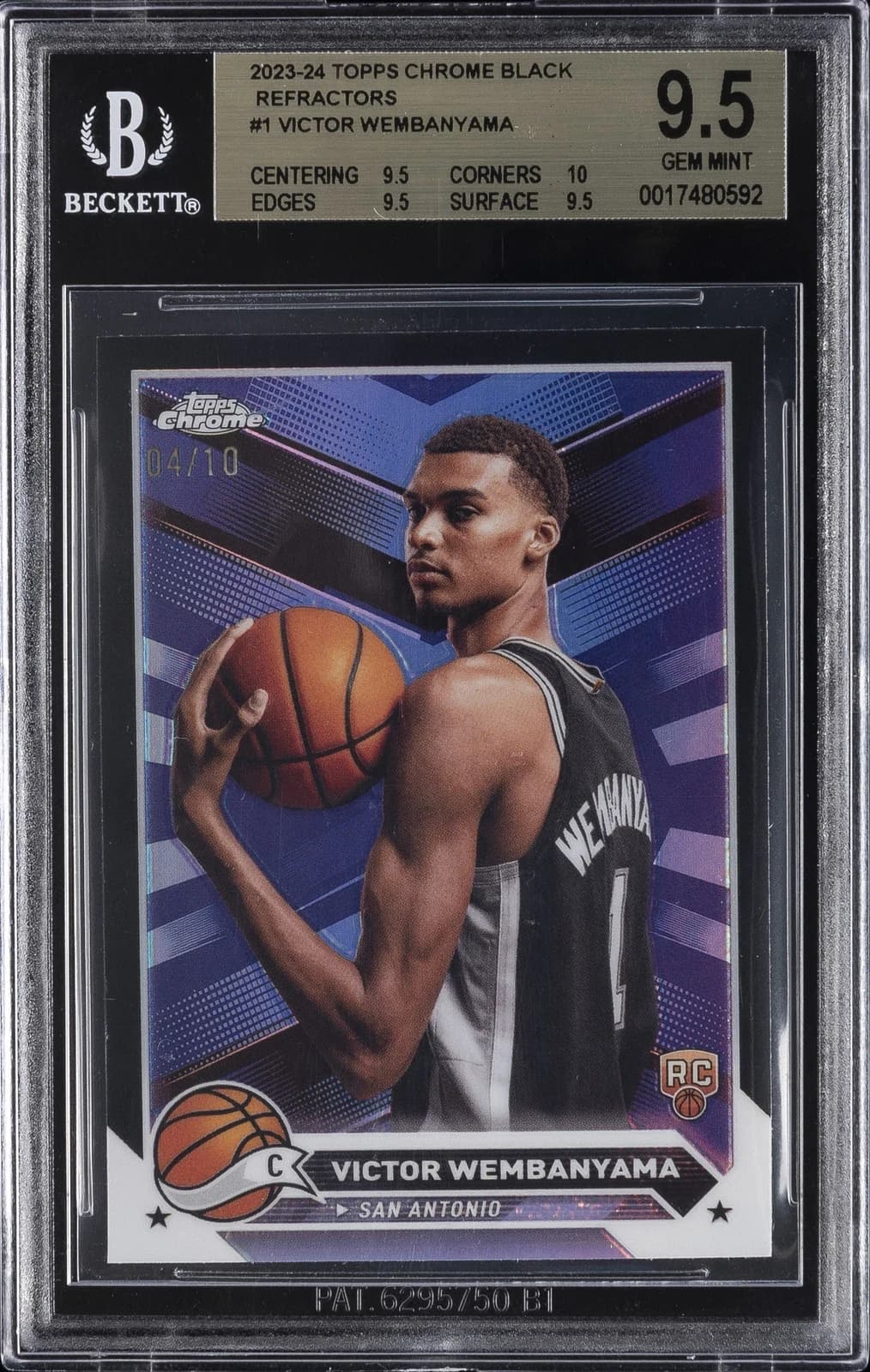 2023-24 Topps Chrome Black Refractors /10 exact example