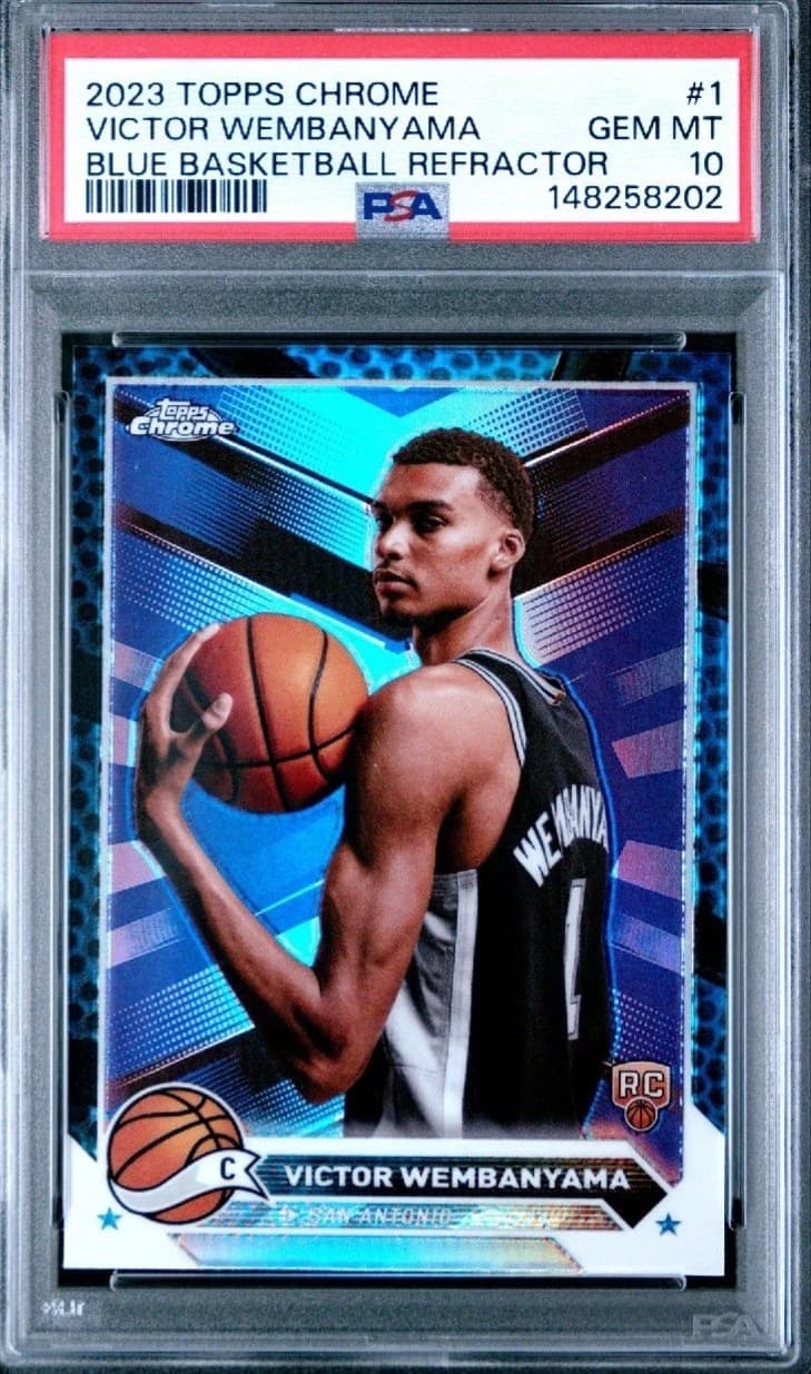 2023-24 Topps Chrome Blue Basketball Refractors exact example