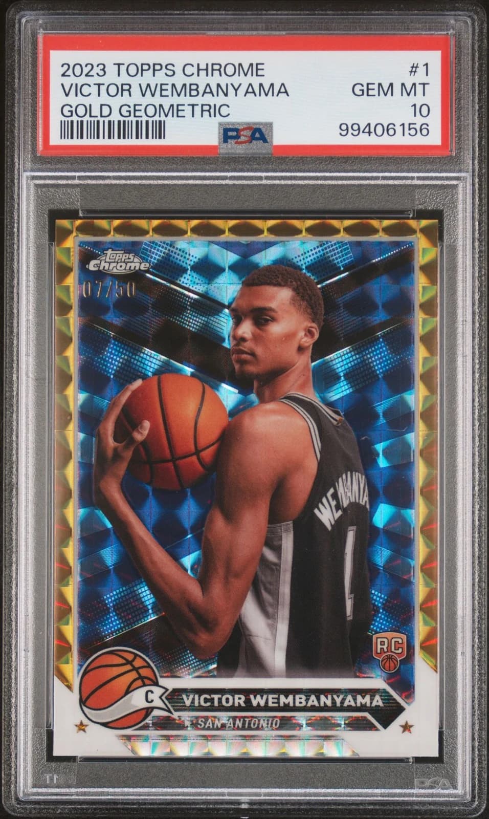 2023-24 Topps Chrome Gold Geometric /50 exact example