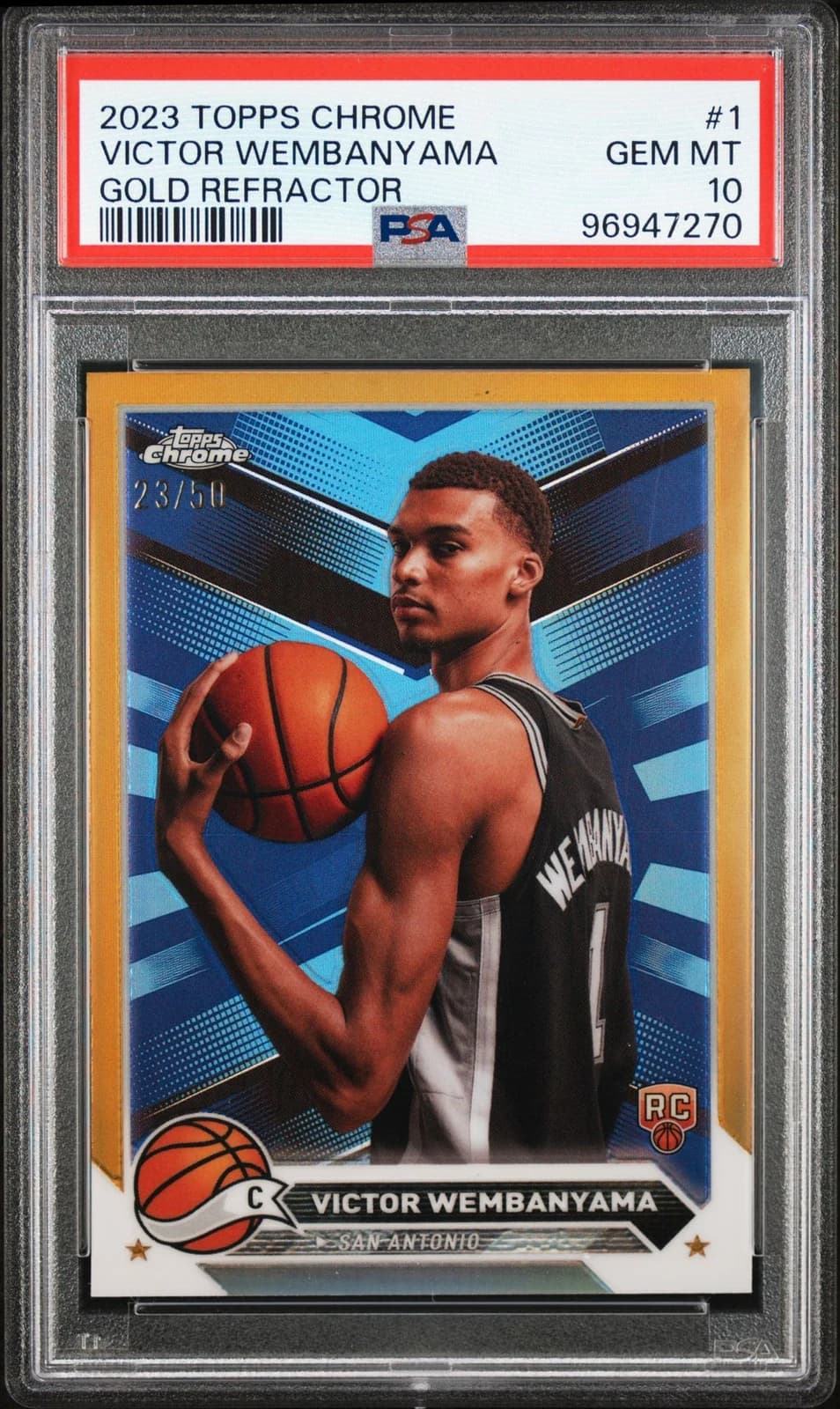 2023-24 Topps Chrome Gold Refractors /50 exact example