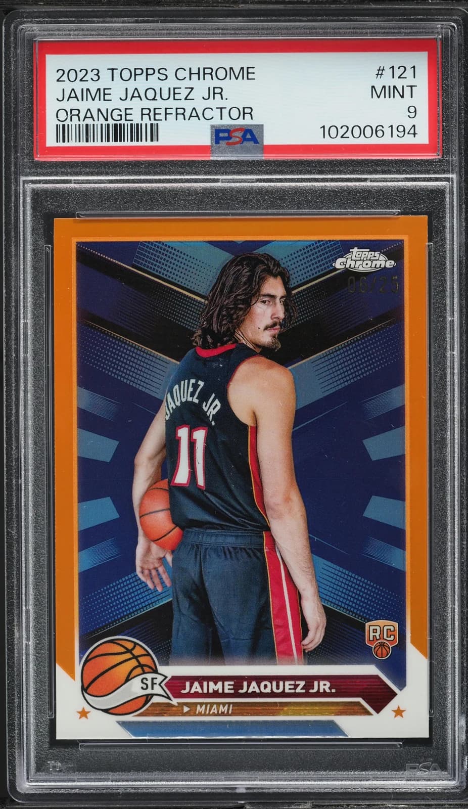 Jaime Jaquez Jr. 2023-24 Topps Chrome Orange Refractors /25 #121 exact example