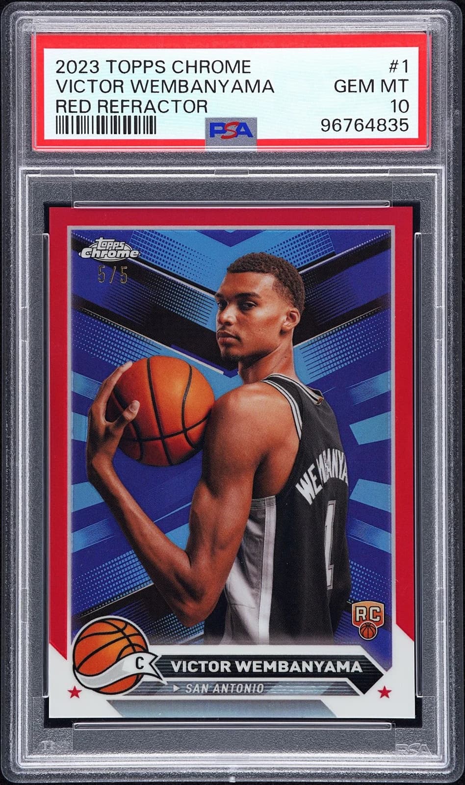 2023-24 Topps Chrome Red Refractors /5 exact example