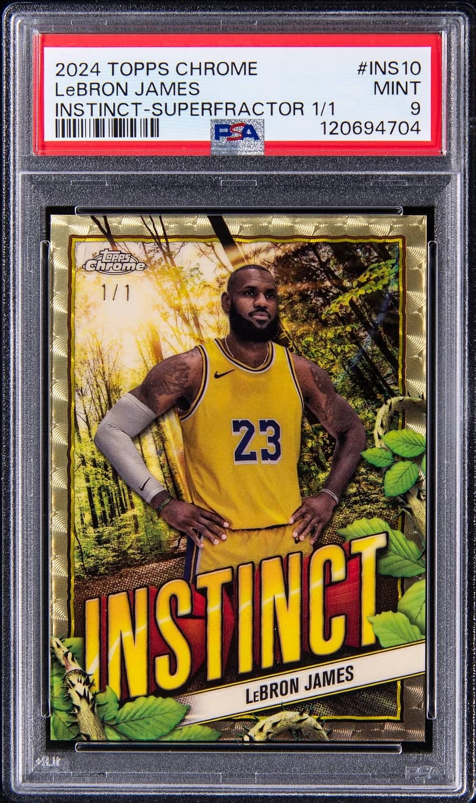 2024-25 Topps Chrome Instinct SuperFractor LeBron James #INS-10 exact clean example scan