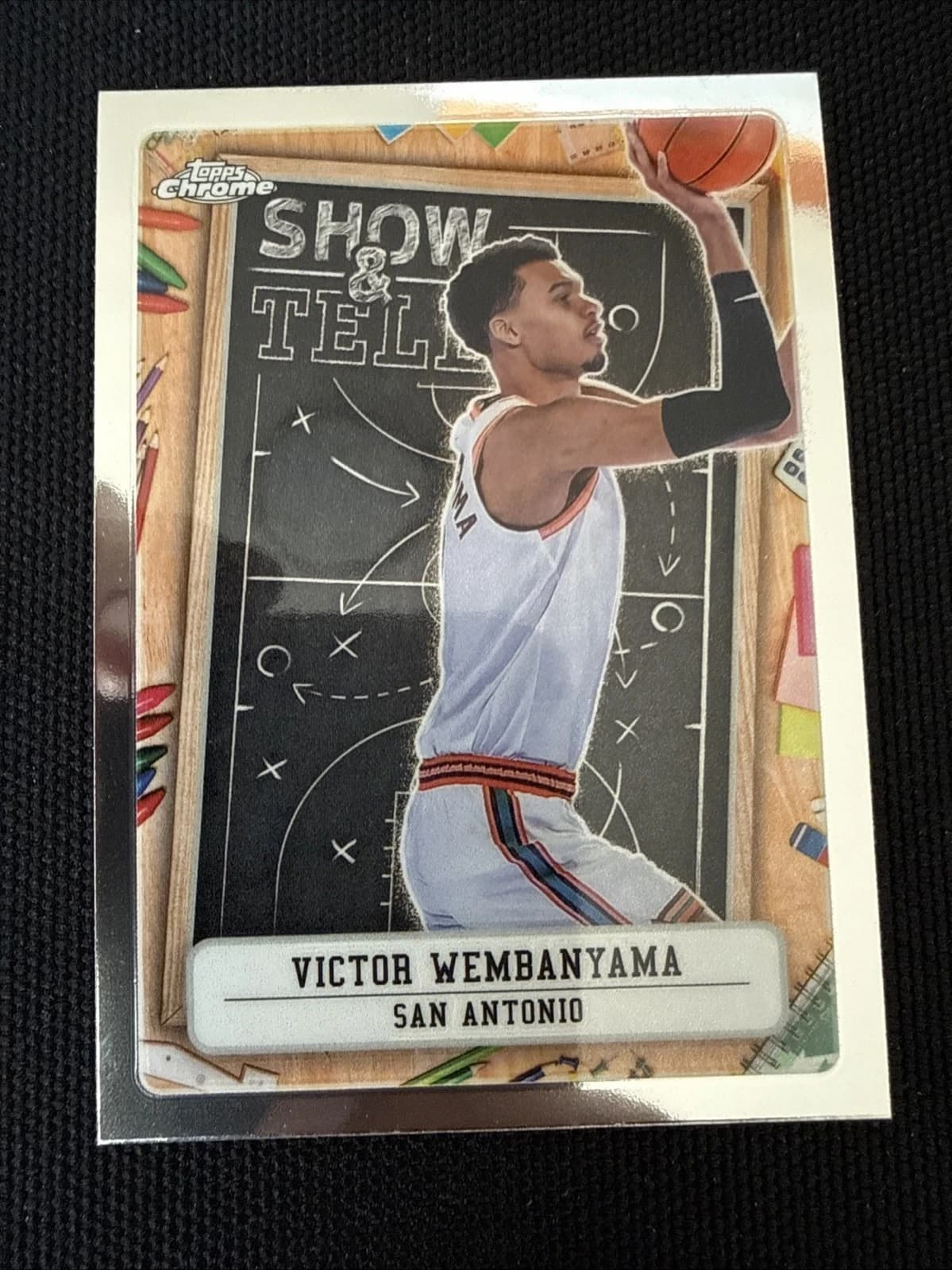 2024-25 Topps Chrome Show and Tell Base Victor Wembanyama #ST-9 exact clean example scan