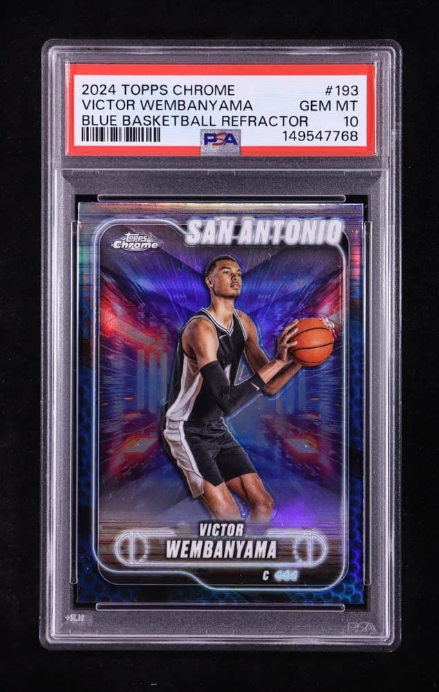 2024-25 Topps Chrome Blue Basketball Refractor exact example
