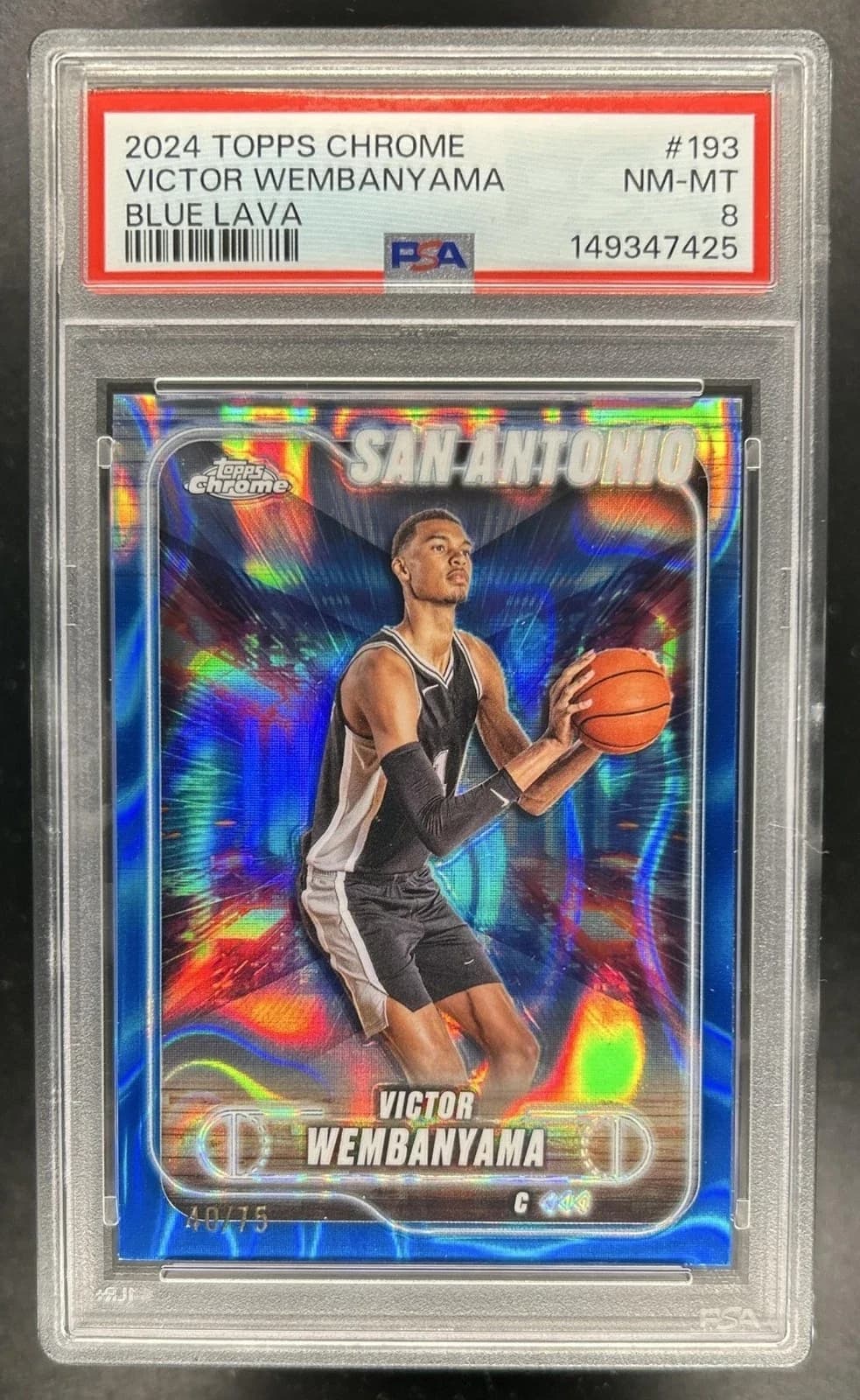2024-25 Topps Chrome Blue Lava Refractor /75 exact example