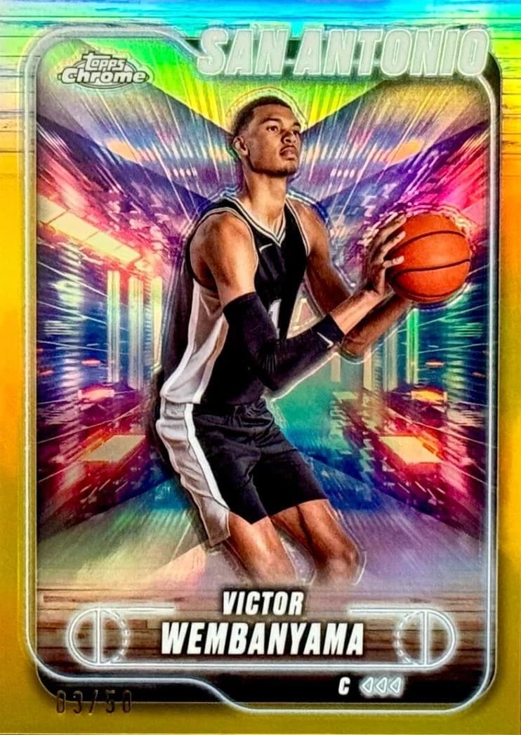 2024-25 Topps Chrome Gold Refractor /50 exact example