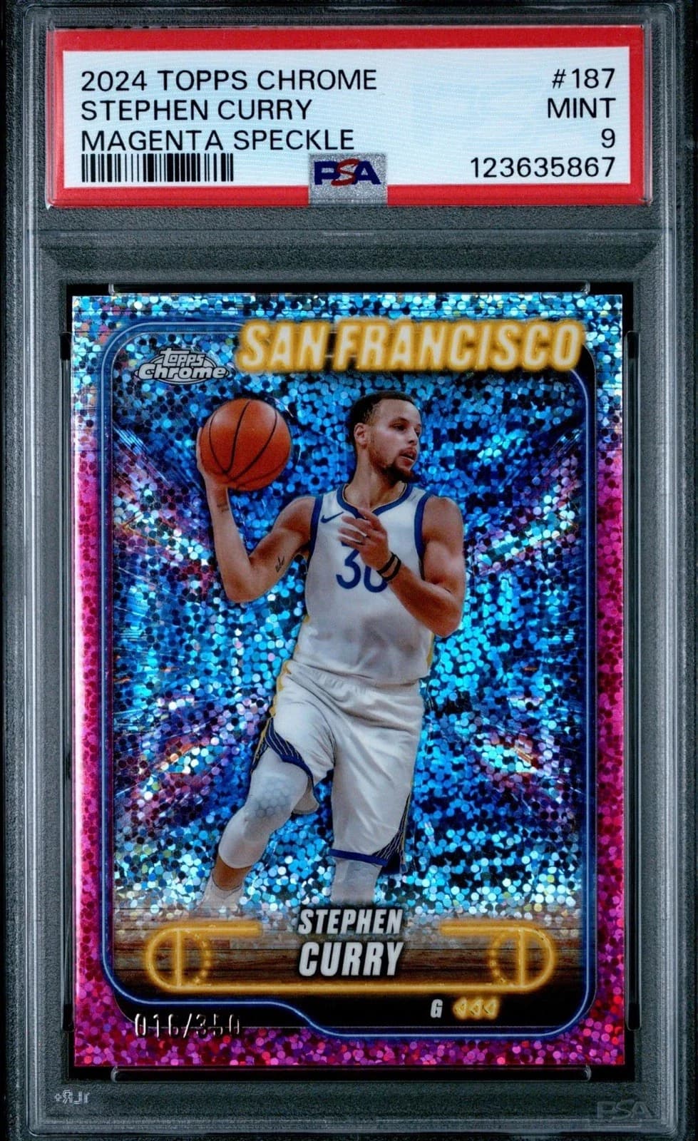 2024-25 Topps Chrome Magenta Speckle Refractor /350 exact example