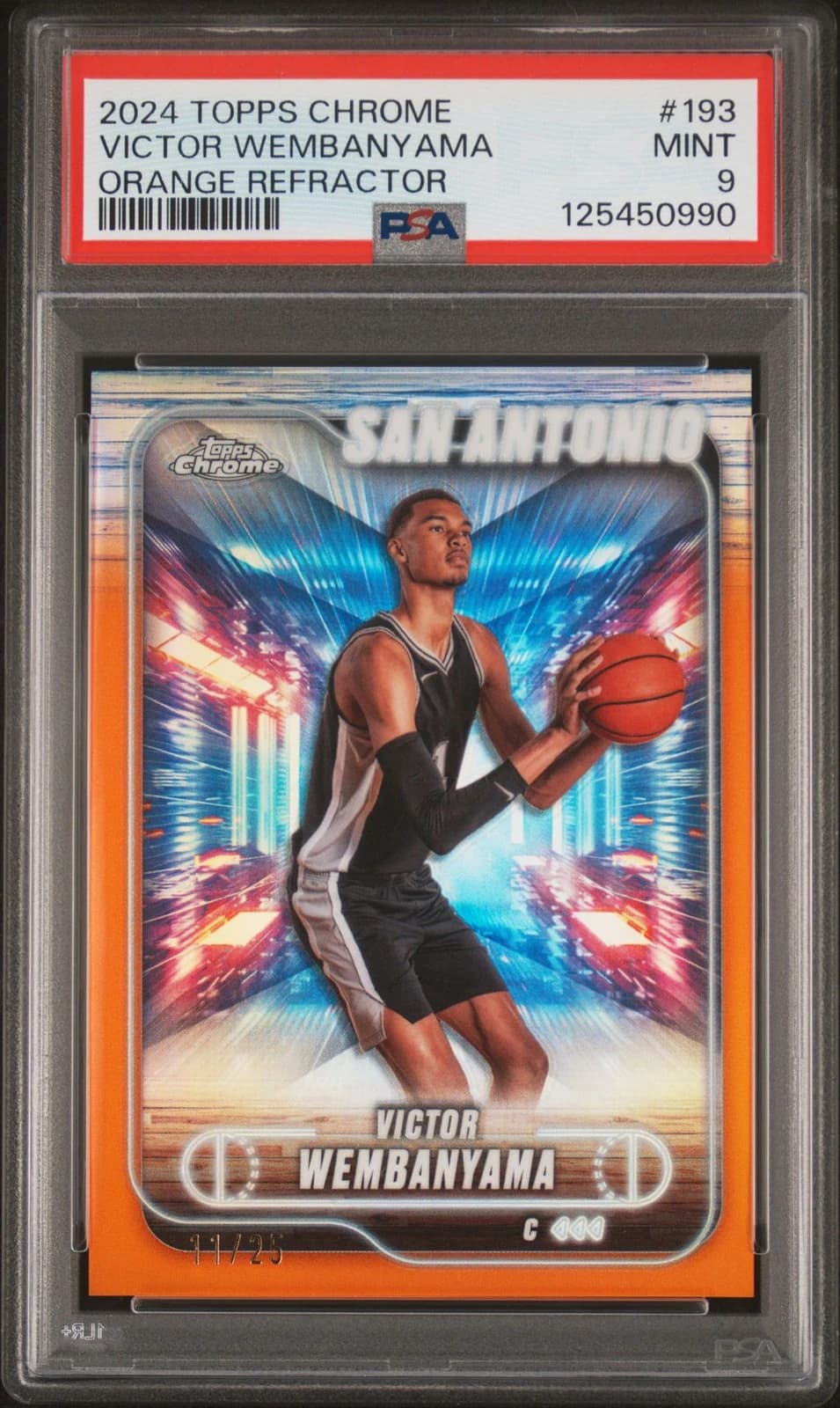 2024-25 Topps Chrome Orange Refractor /25 exact example