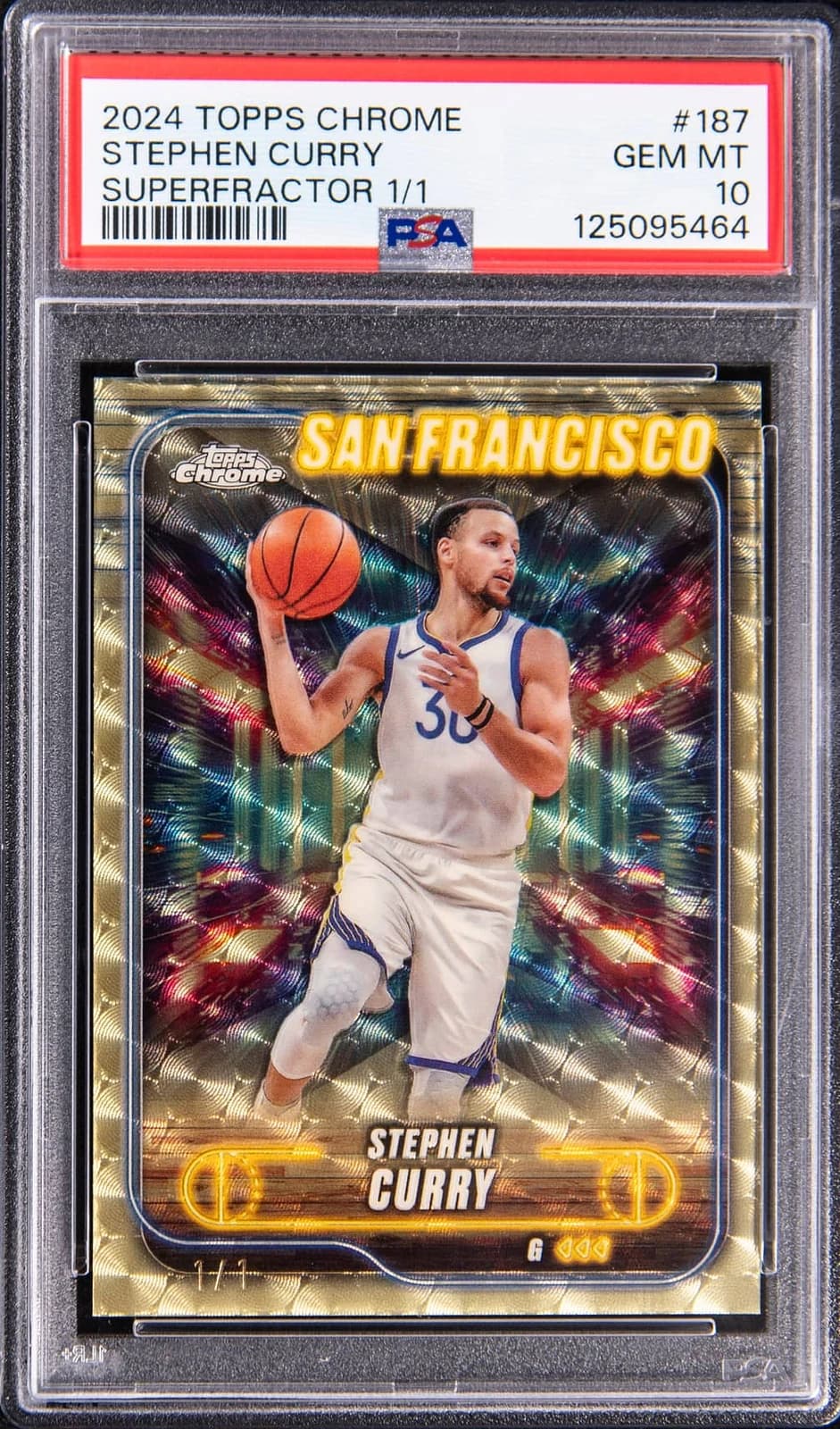 2024-25 Topps Chrome SuperFractor 1/1 exact example