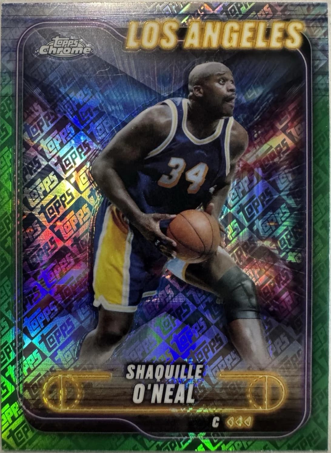 Shaquille O'Neal 2024-25 Topps Chrome Topps Green Refractor #171 exact example