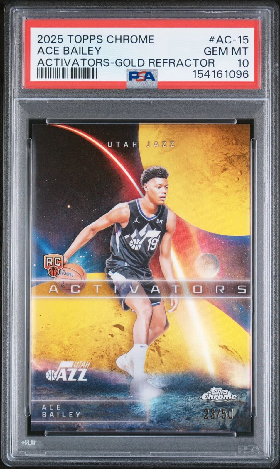 2025-26 Topps Chrome Activators Gold Refractor Ace Bailey #AC-15 exact clean example scan