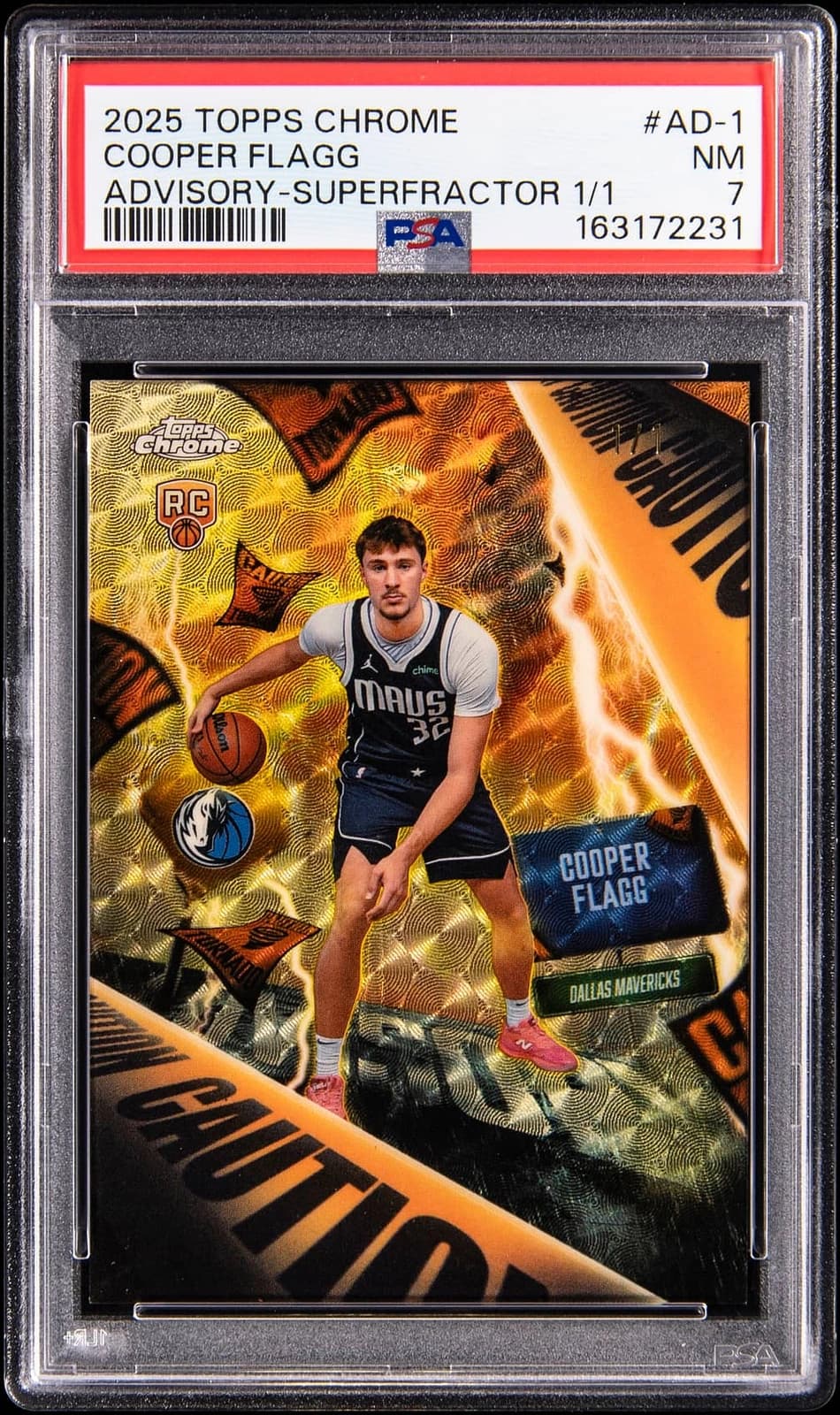 2025-26 Topps Chrome Advisory SuperFractor Cooper Flagg #AD-1 exact clean example scan
