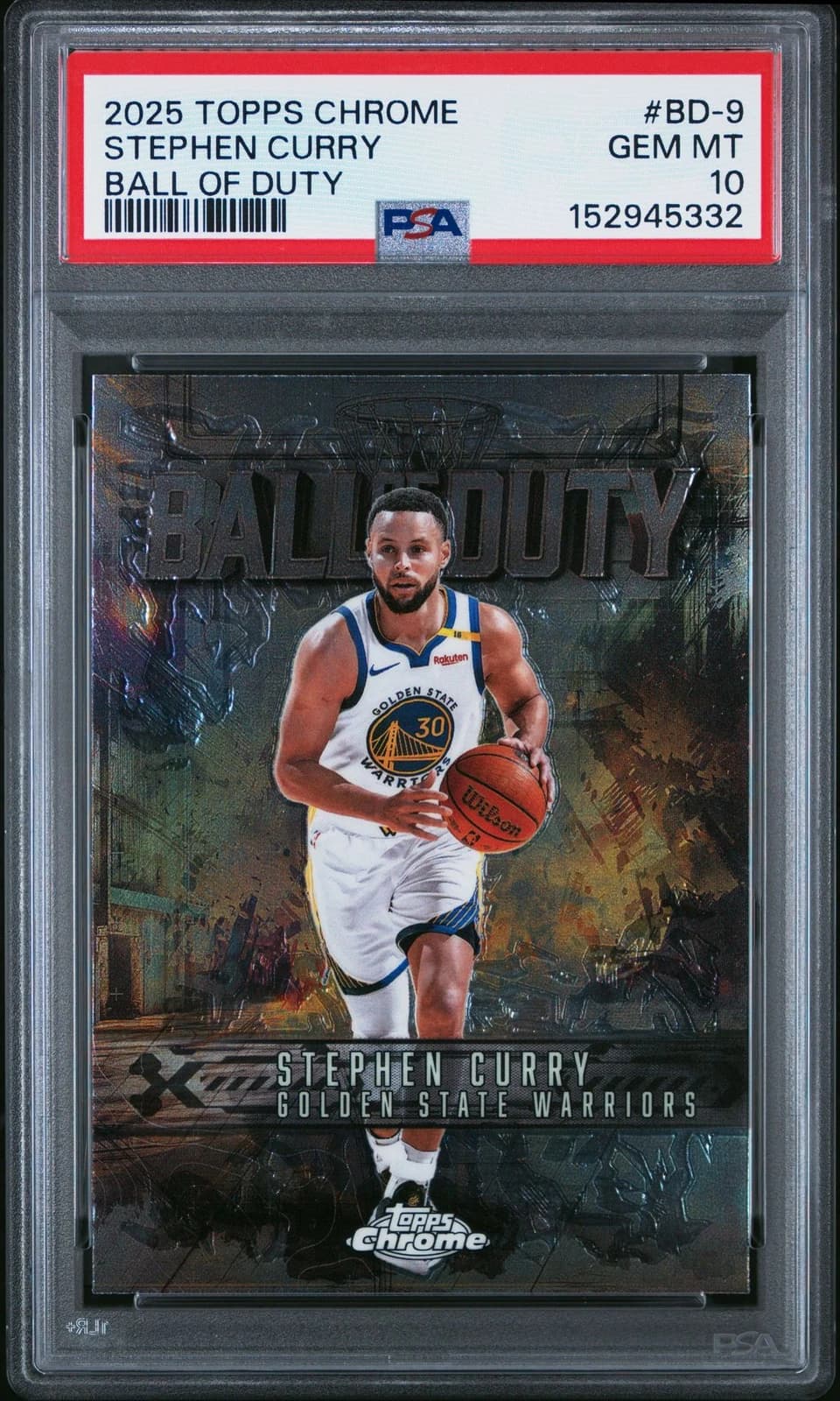 2025-26 Topps Chrome Ball of Duty Base Stephen Curry #BD-9 exact clean example scan