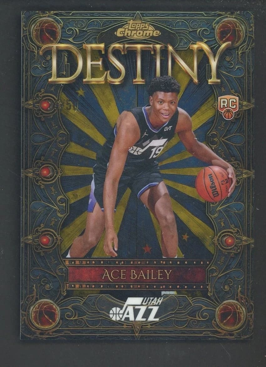 2025-26 Topps Chrome Destiny Gold Refractor Ace Bailey exact clean example scan