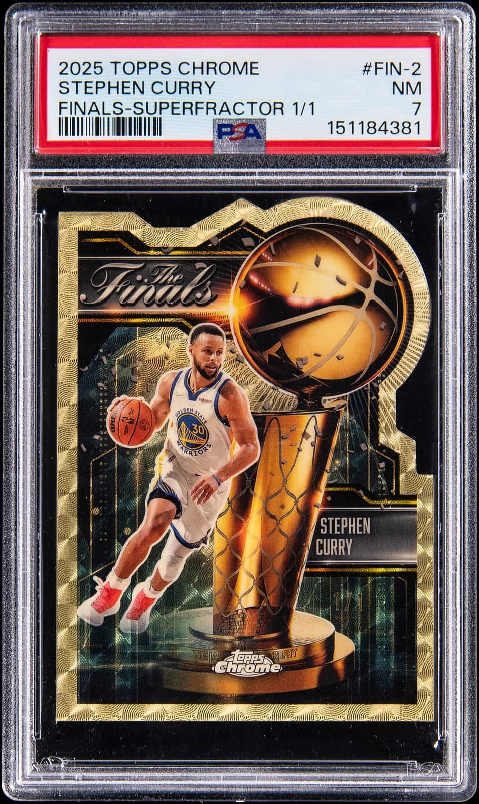 2025-26 Topps Chrome Finals SuperFractor Stephen Curry #FIN-2 exact clean example scan