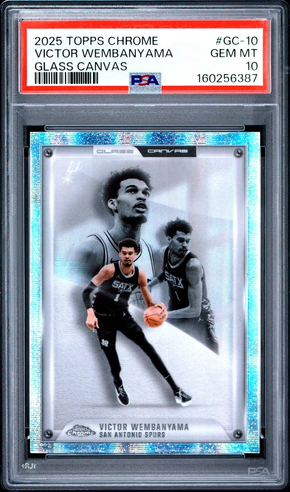 2025-26 Topps Chrome Glass Canvas Base exact clean official PSA SecureScan