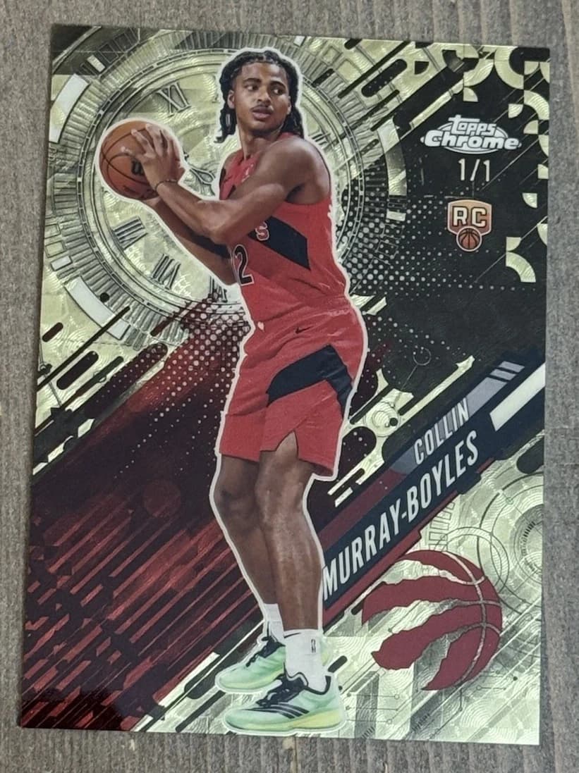 2025-26 Topps Chrome Go Time SuperFractor Collin Murray-Boyles exact clean example scan